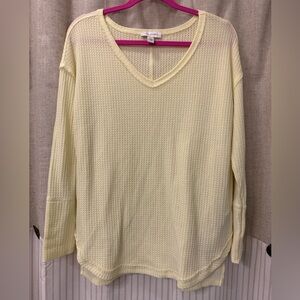 Vintage America Soft Yellow Knit Top